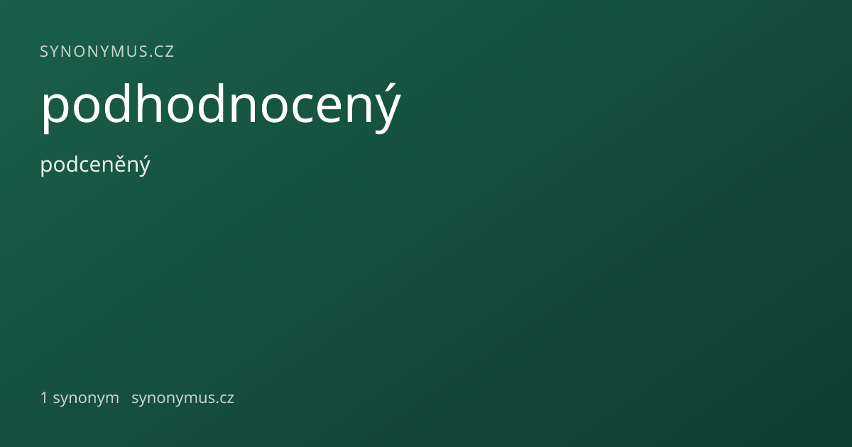 Náhled odkazu: podhodnocený
