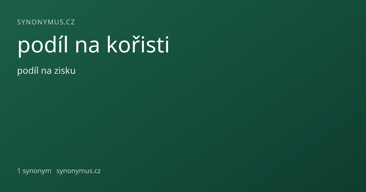 Náhled odkazu: podíl na kořisti