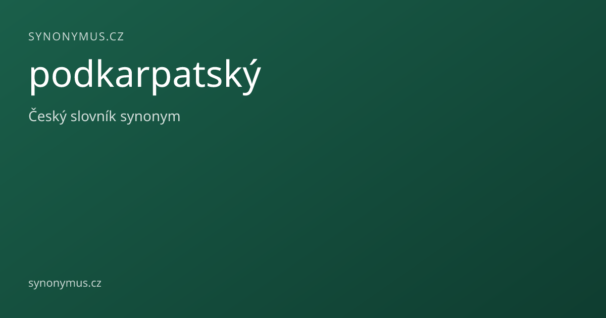 Náhled odkazu: podkarpatský