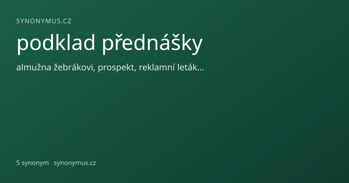 Náhled odkazu: podklad přednášky