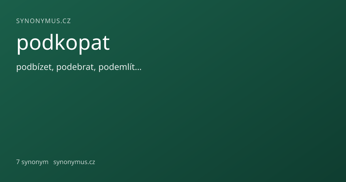 Náhled odkazu: podkopat