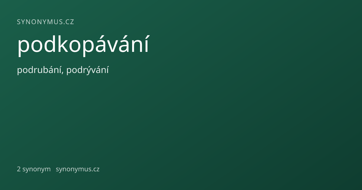 Náhled odkazu: podkopávání