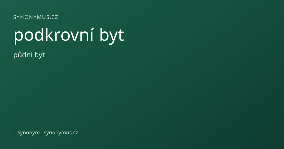 Náhled odkazu: podkrovní byt