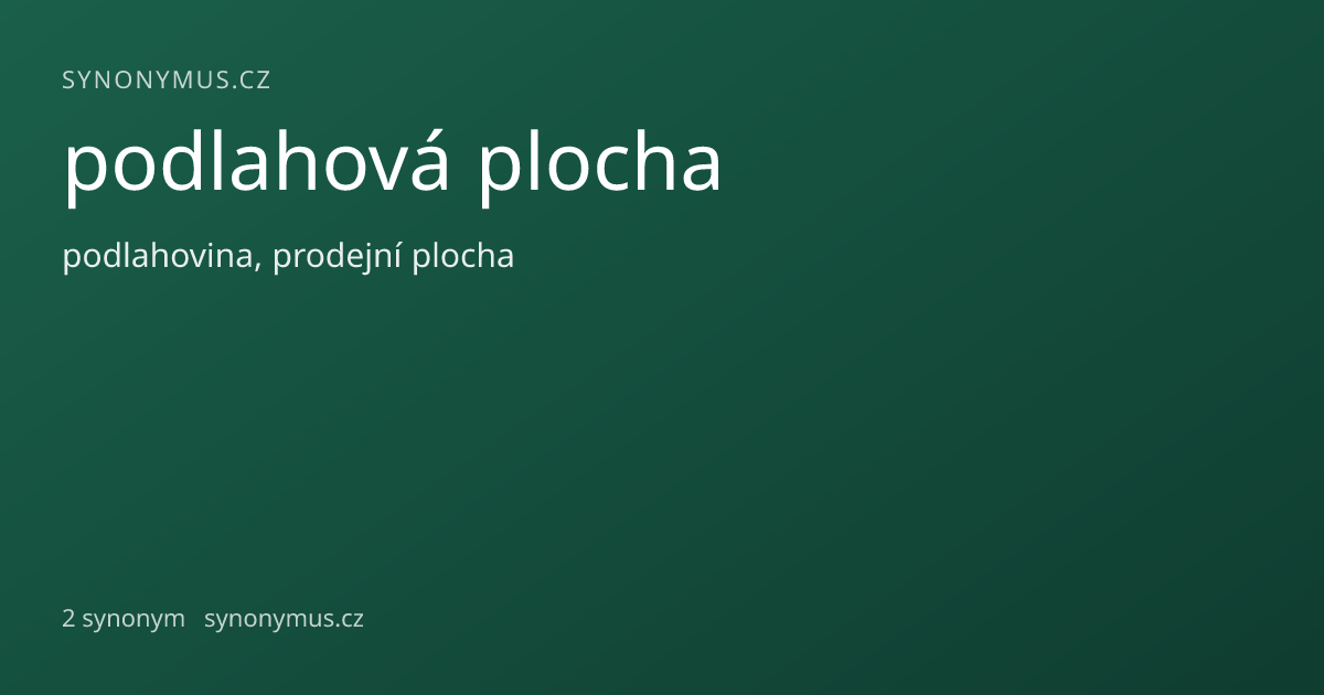 Náhled odkazu: podlahová plocha