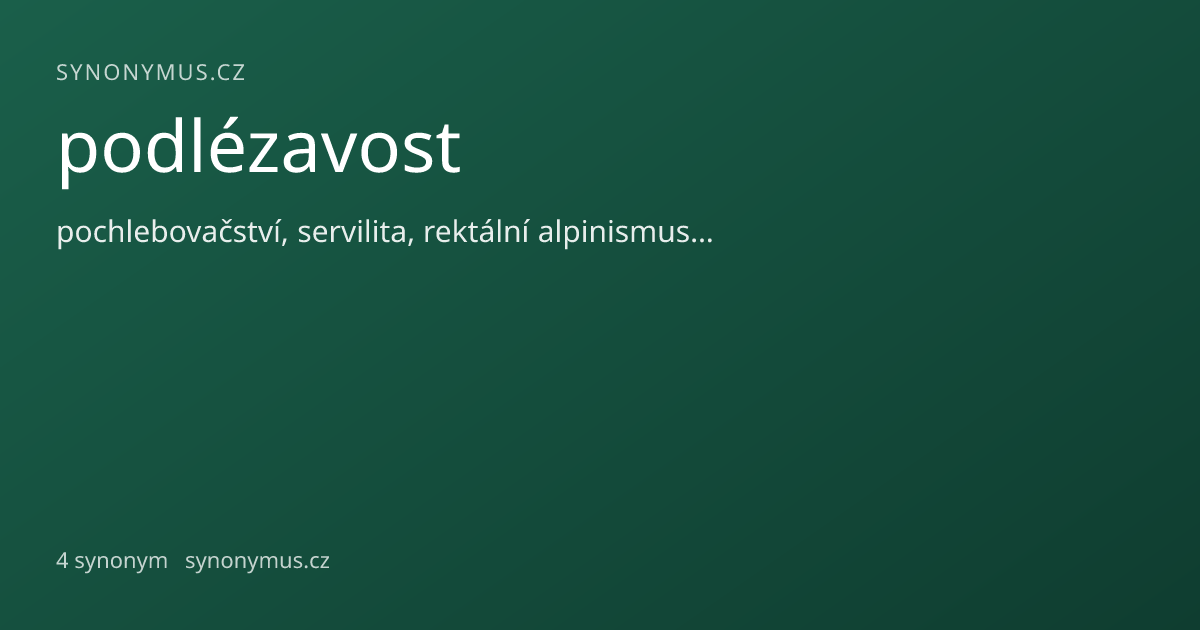 Náhled odkazu: podlézavost
