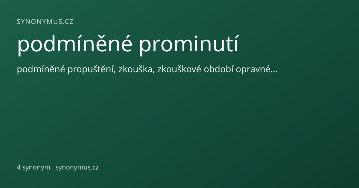Náhled odkazu: podmíněné prominutí
