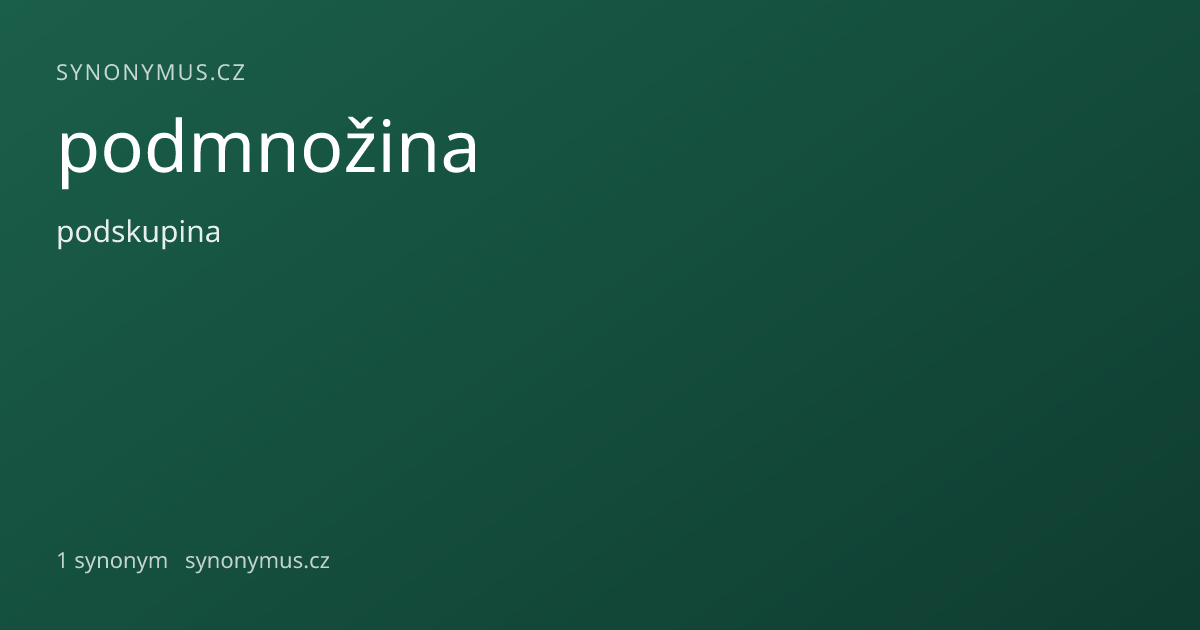 Náhled odkazu: podmnožina