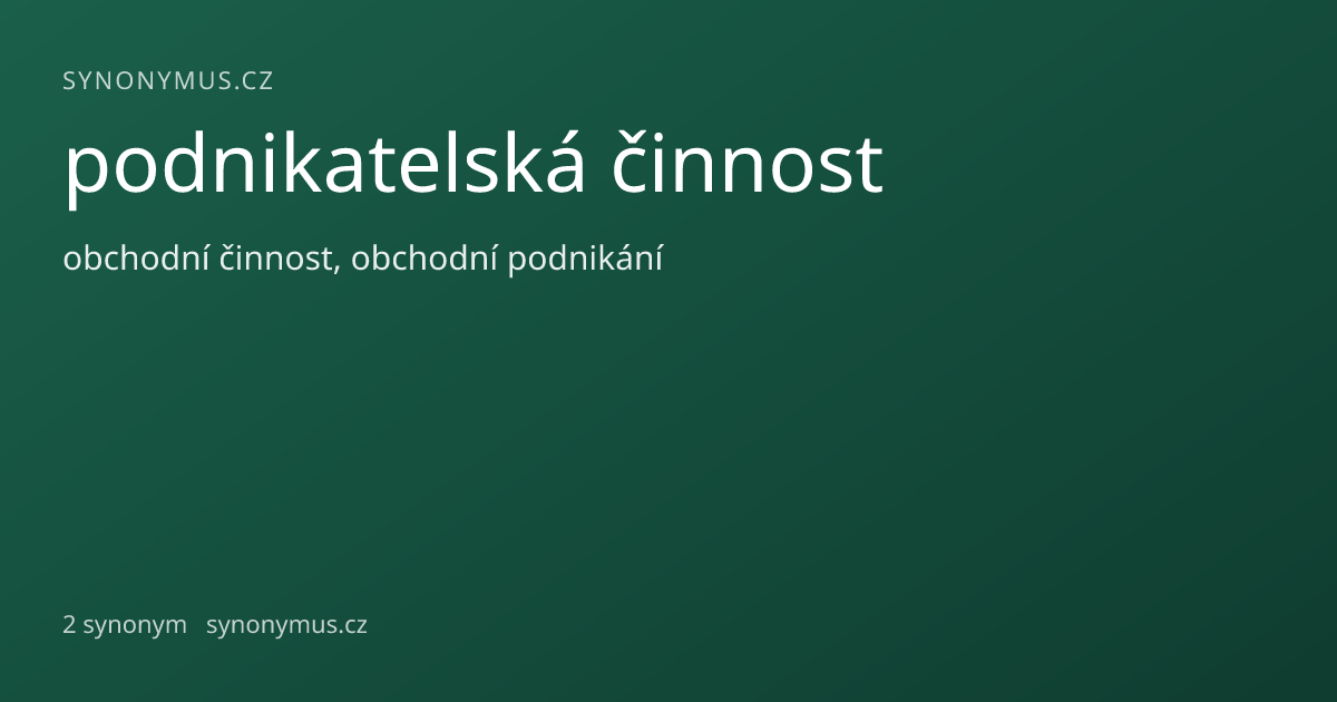 Náhled odkazu: podnikatelská činnost