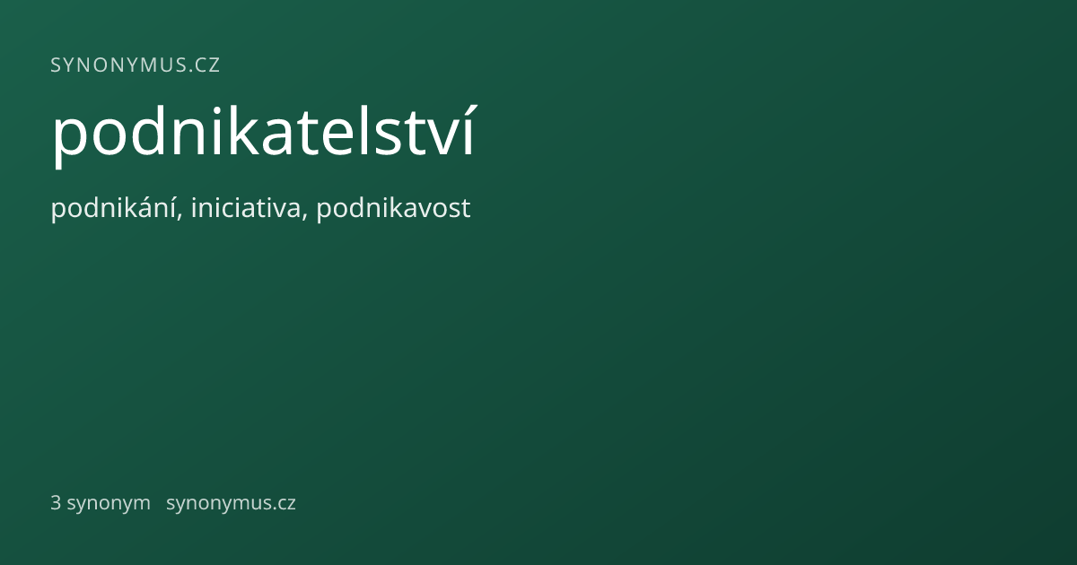 Náhled odkazu: podnikatelství