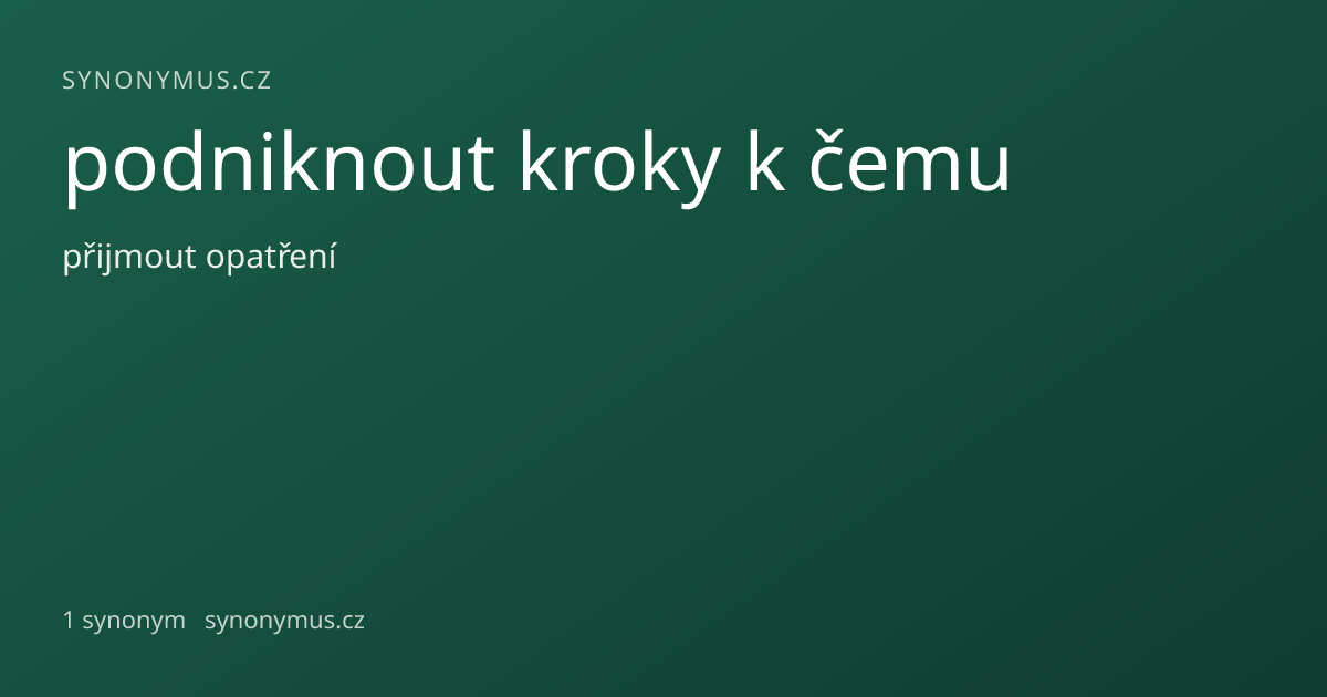 Náhled odkazu: podniknout kroky k čemu