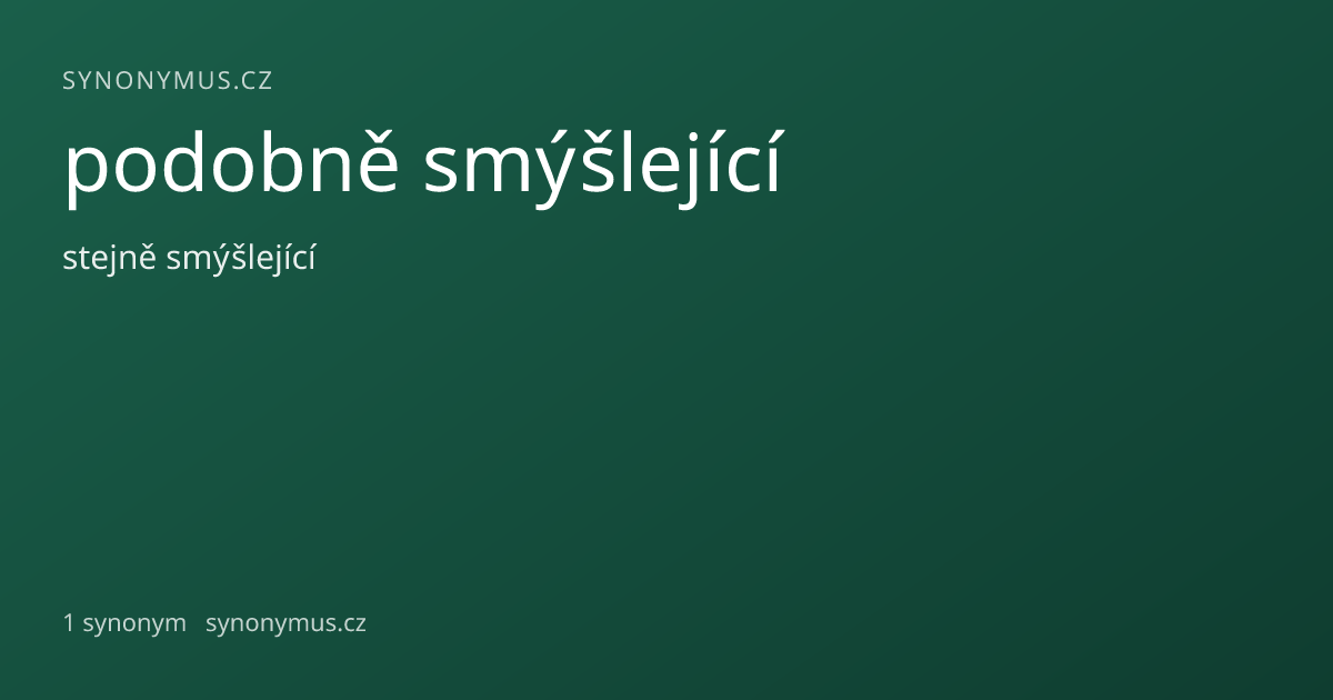 Náhled odkazu: podobně smýšlející
