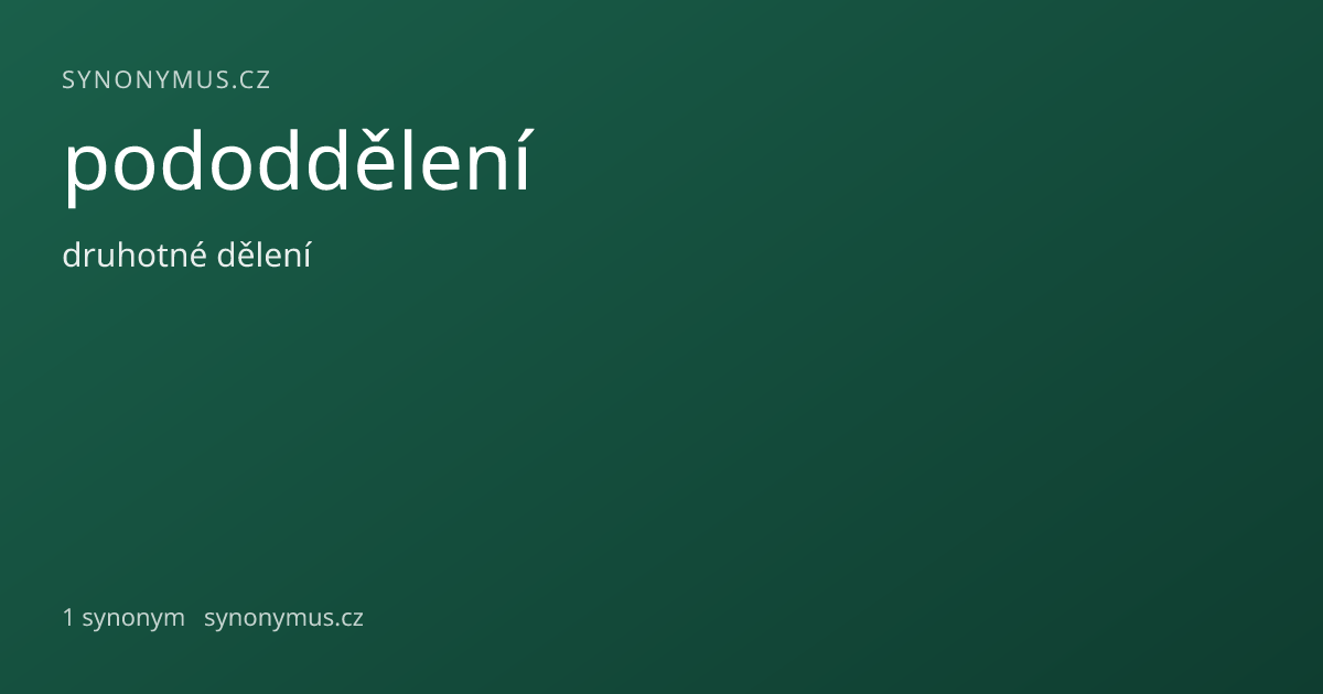 Náhled odkazu: pododdělení