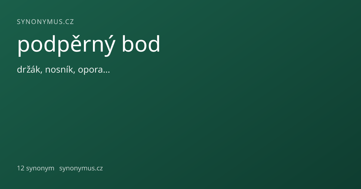 Náhled odkazu: podpěrný bod