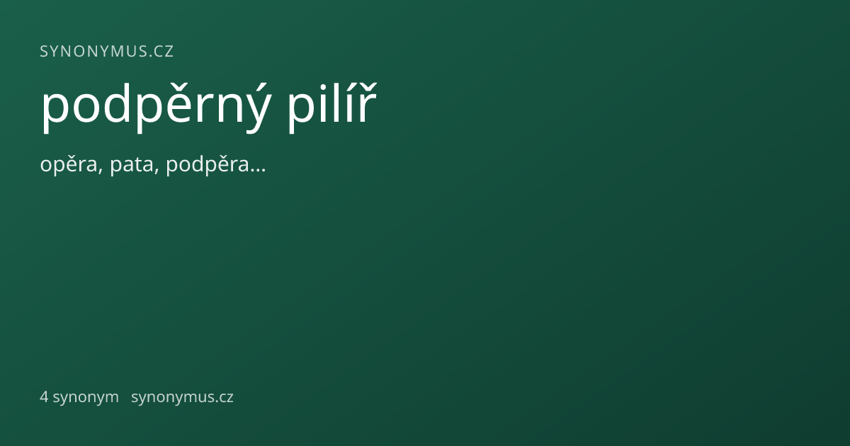 Náhled odkazu: podpěrný pilíř