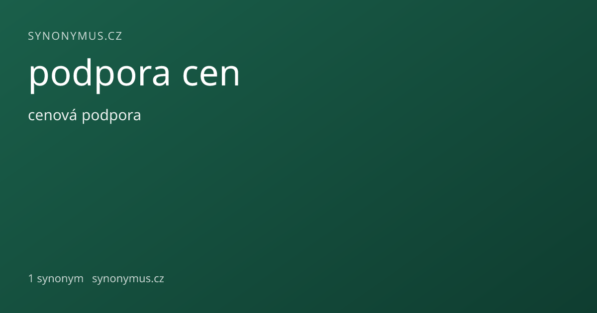 Náhled odkazu: podpora cen