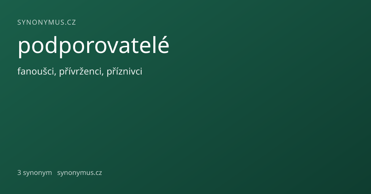 Náhled odkazu: podporovatelé