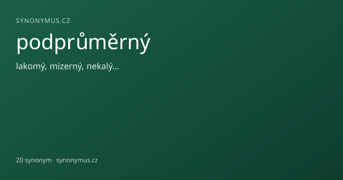 Náhled odkazu: podprůměrný