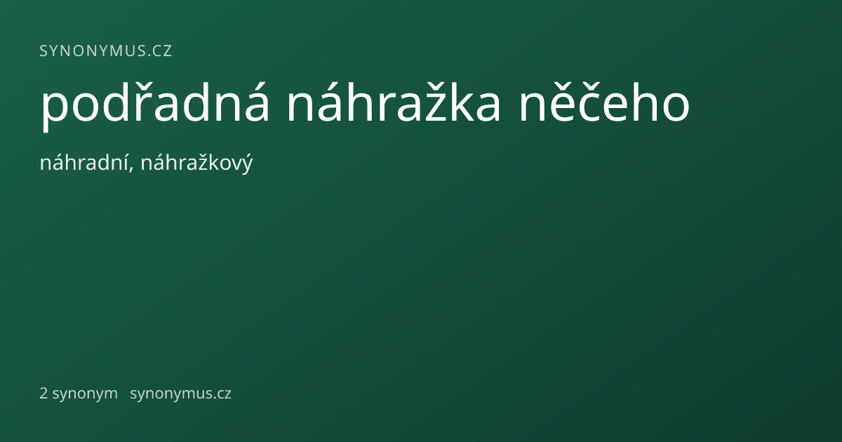 Náhled odkazu: podřadná náhražka něčeho