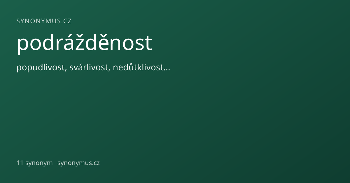 Náhled odkazu: podrážděnost