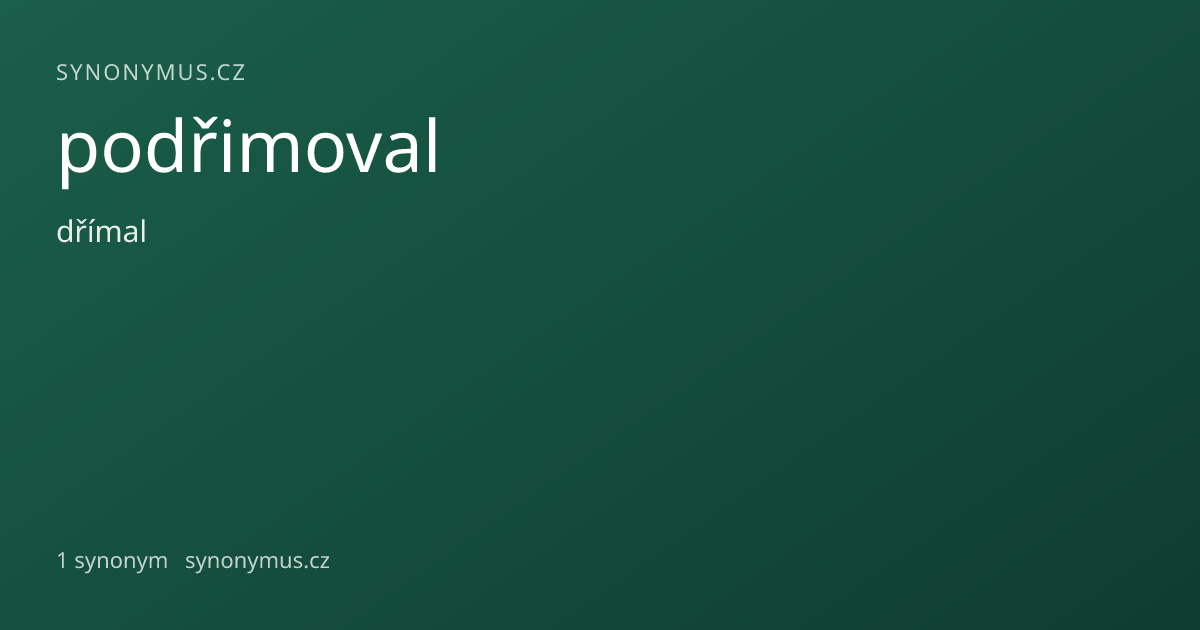 Náhled odkazu: podřimoval