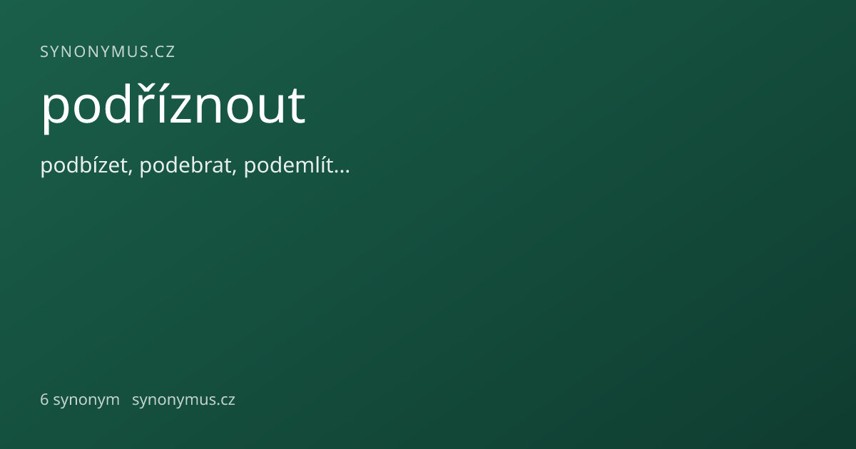 Náhled odkazu: podříznout