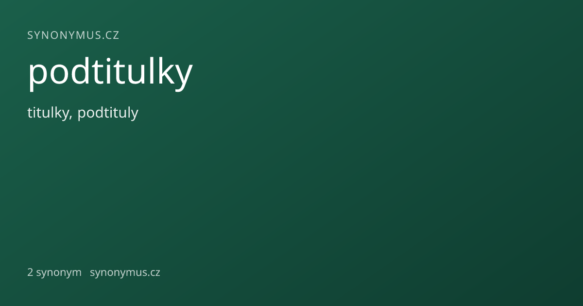 Náhled odkazu: podtitulky