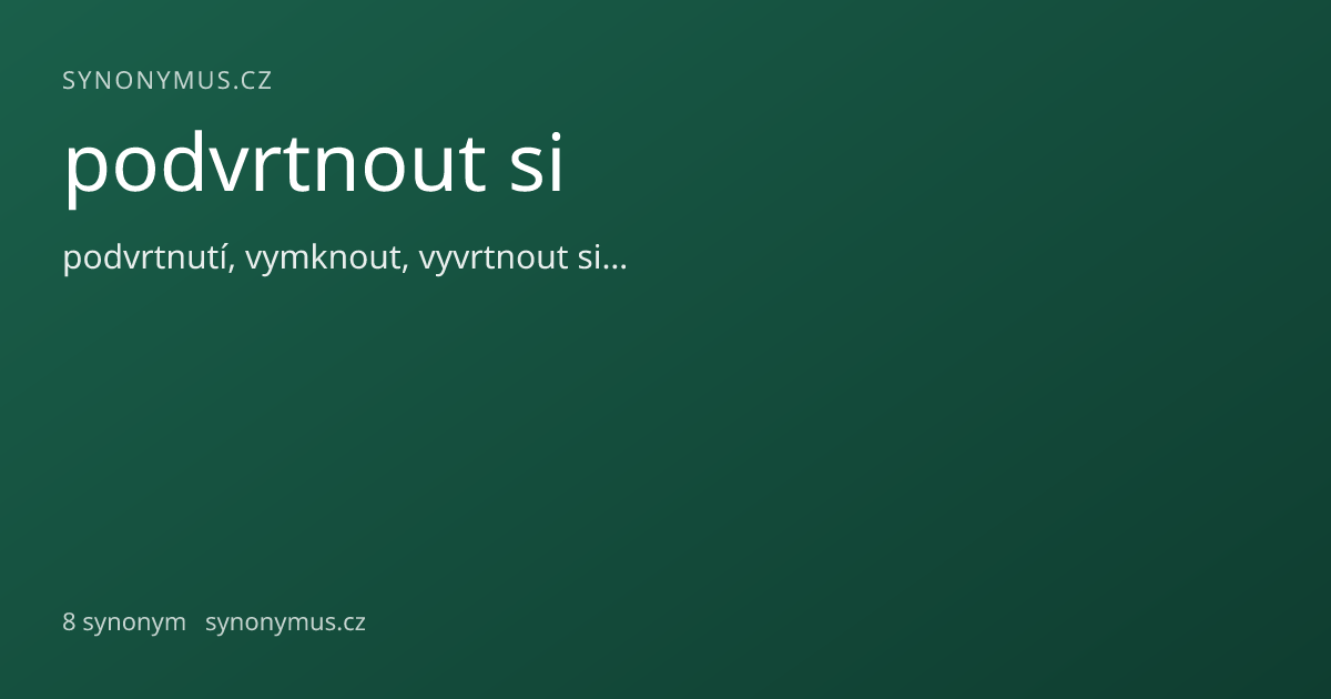 Náhled odkazu: podvrtnout si