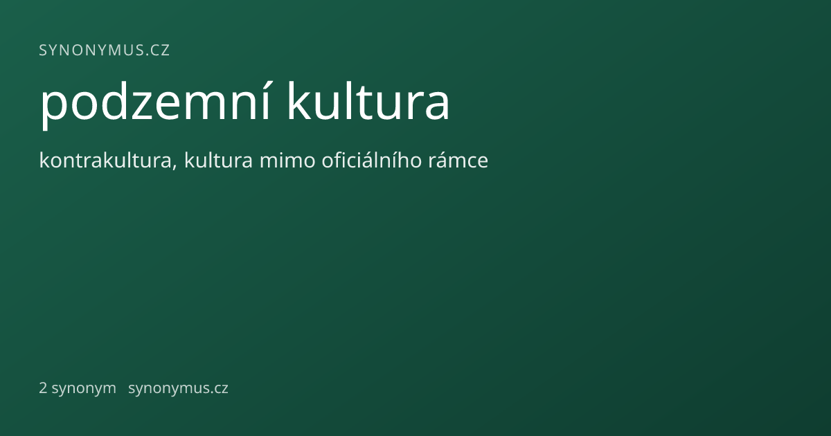 Náhled odkazu: podzemní kultura