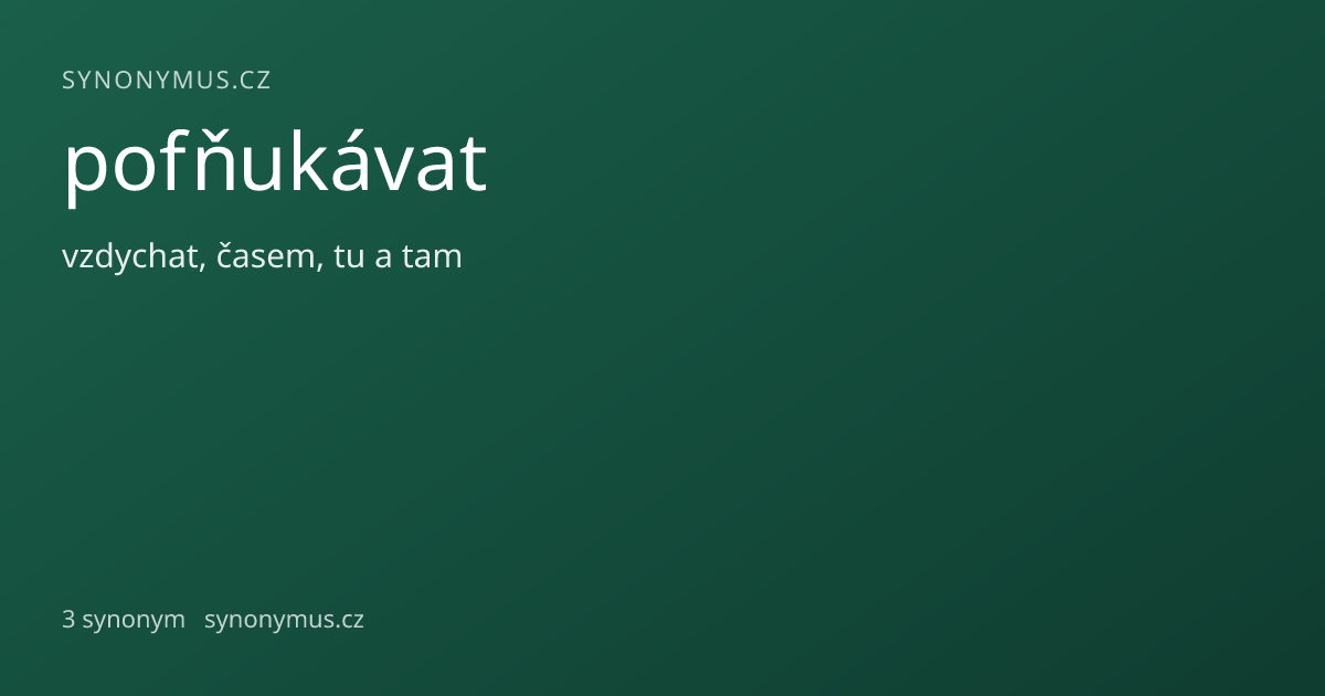 Náhled odkazu: pofňukávat