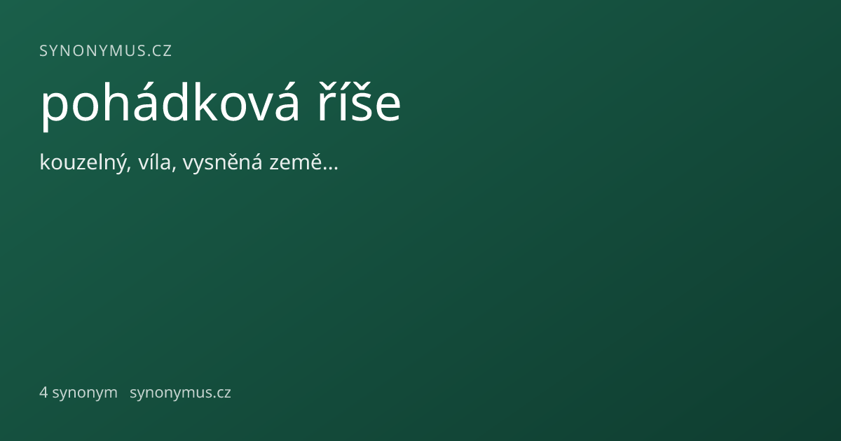 Náhled odkazu: pohádková říše