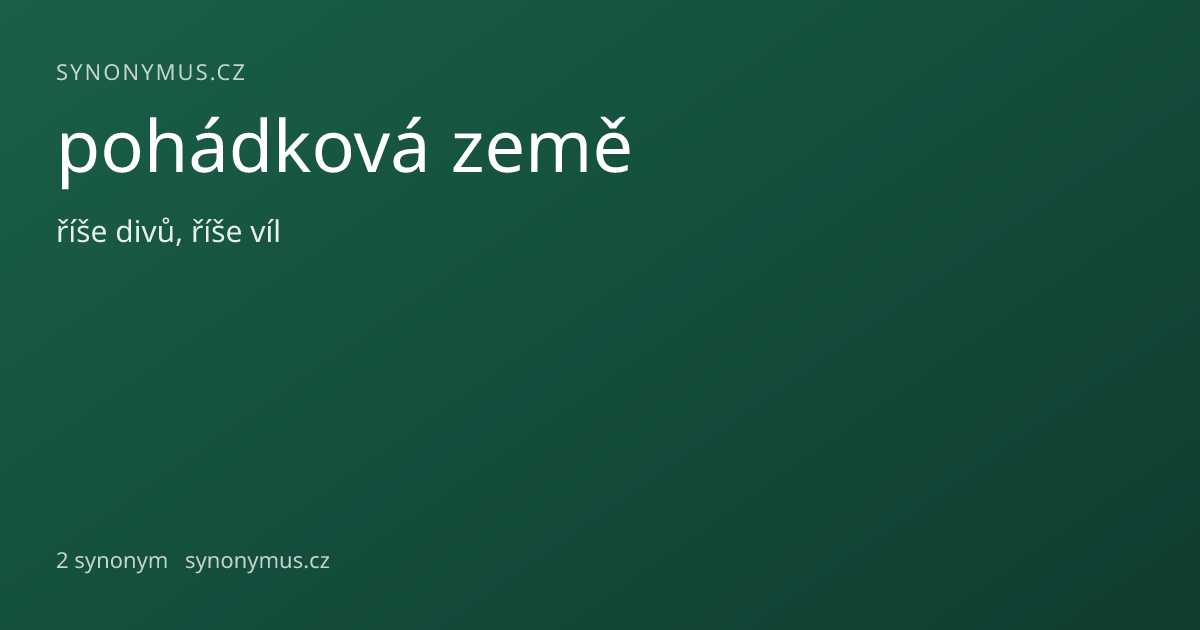 Náhled odkazu: pohádková země