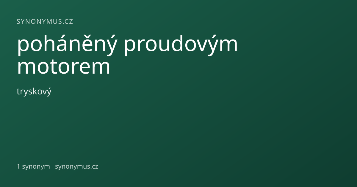 Náhled odkazu: poháněný proudovým motorem