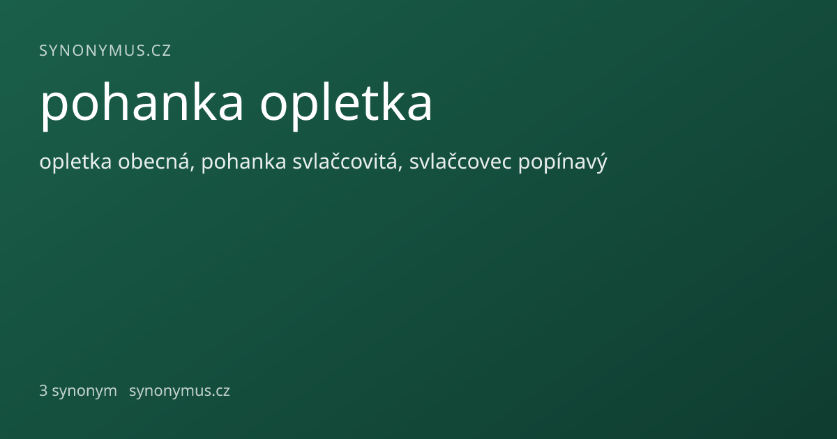 Náhled odkazu: pohanka opletka