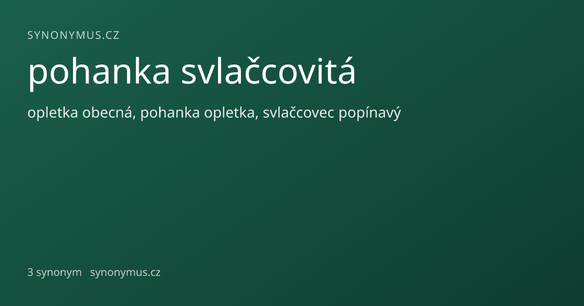 Náhled odkazu: pohanka svlačcovitá