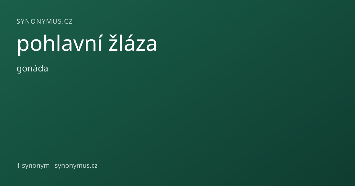 Náhled odkazu: pohlavní žláza
