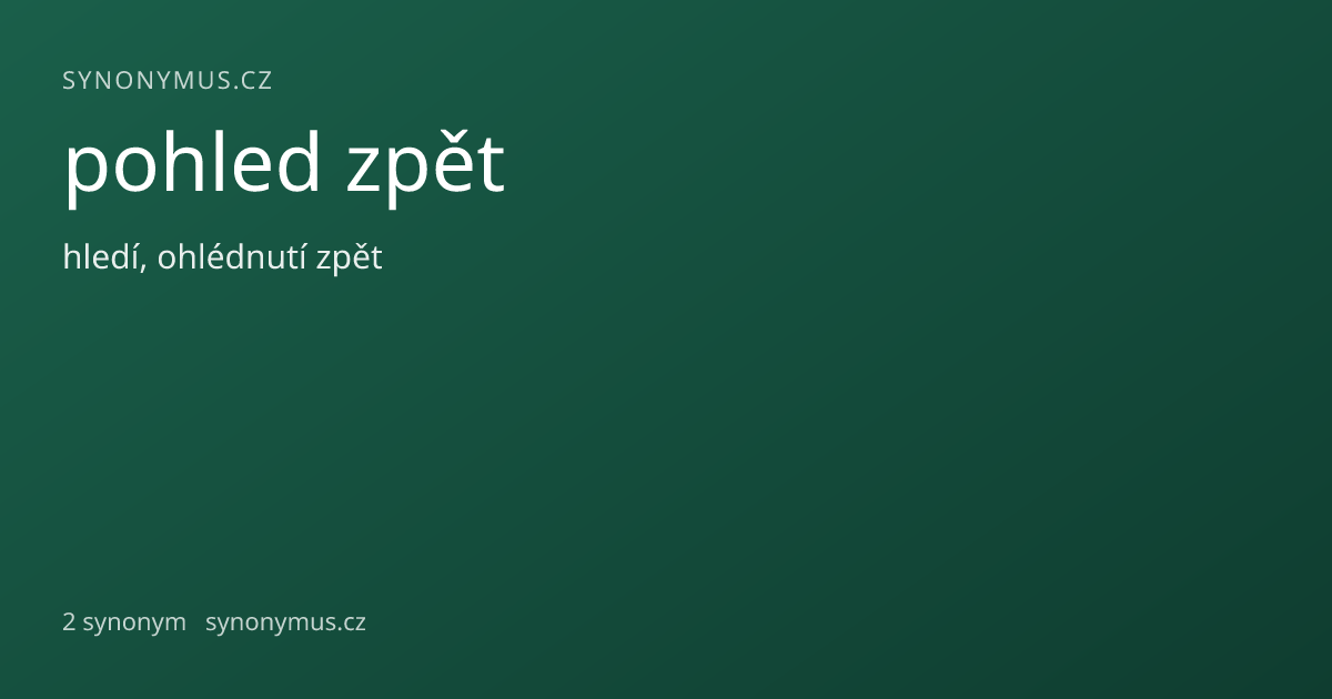 Náhled odkazu: pohled zpět