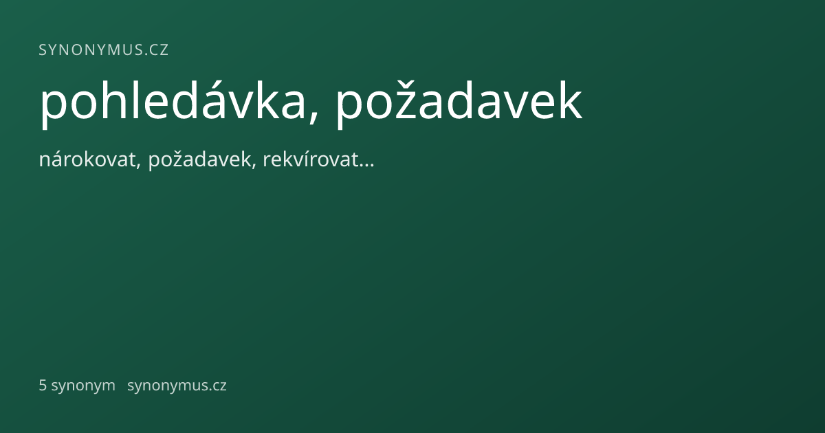 Náhled odkazu: pohledávka, požadavek