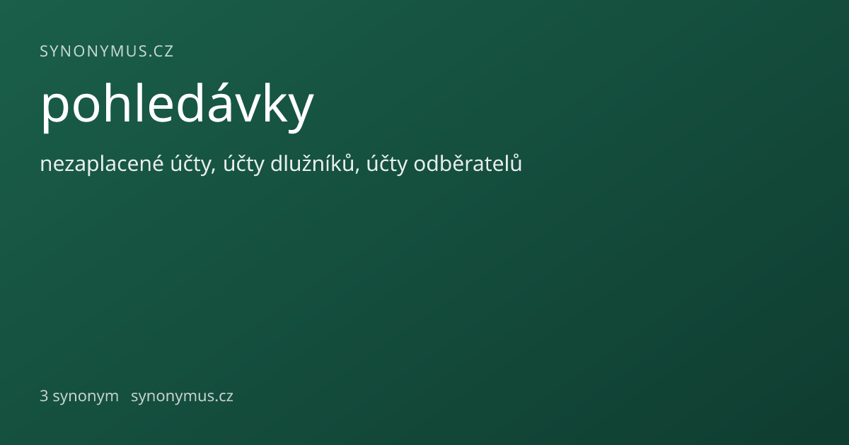 Náhled odkazu: pohledávky