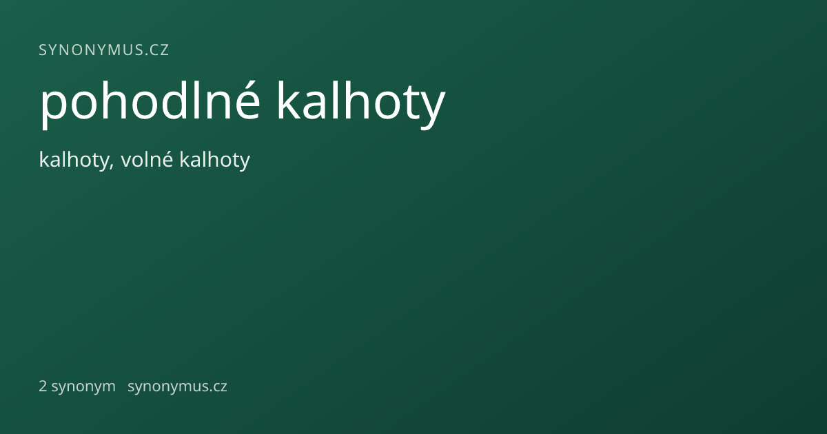 Náhled odkazu: pohodlné kalhoty