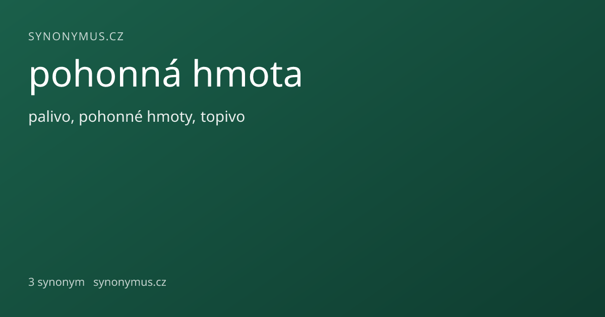 Náhled odkazu: pohonná hmota