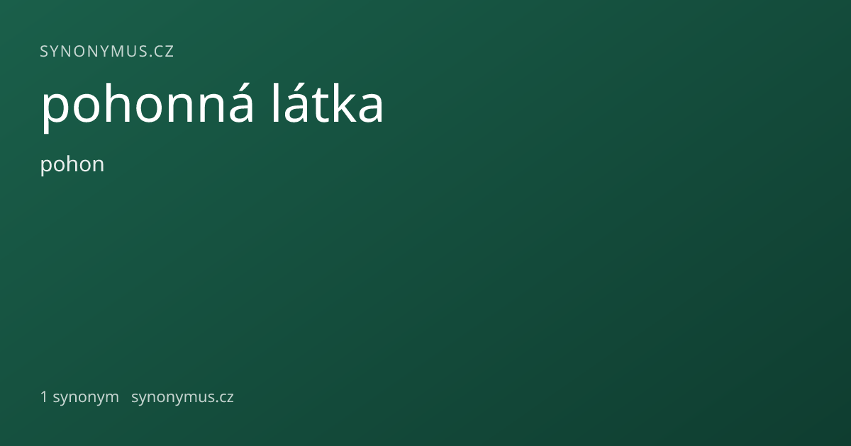 Náhled odkazu: pohonná látka