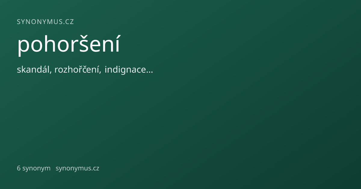 Náhled odkazu: pohoršení