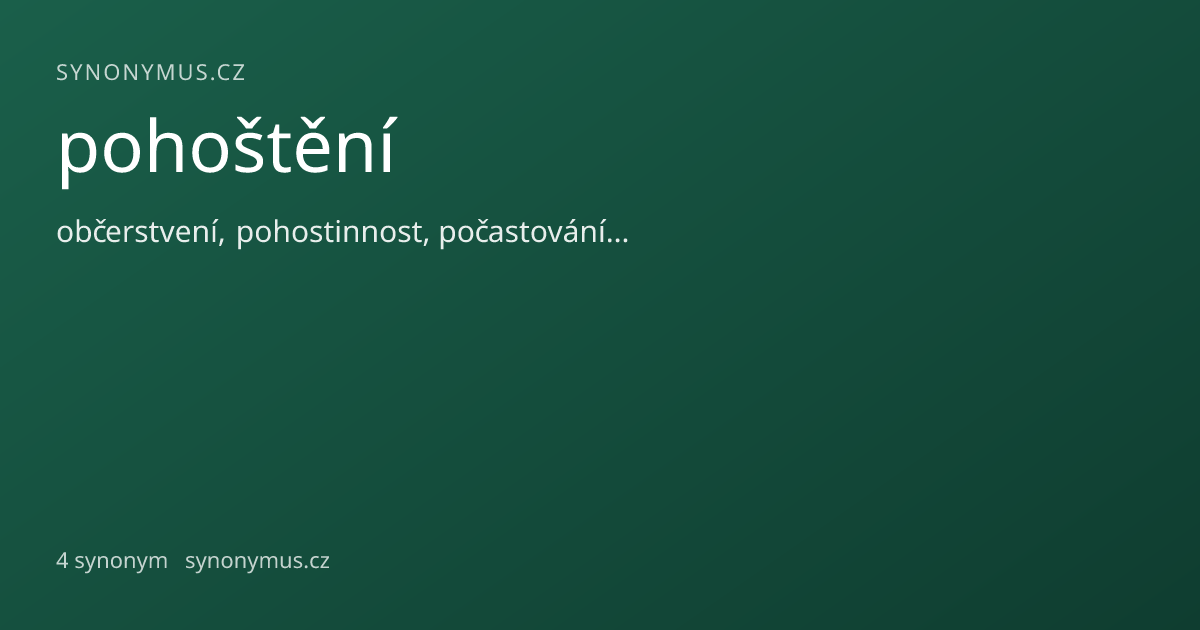 Náhled odkazu: pohoštění
