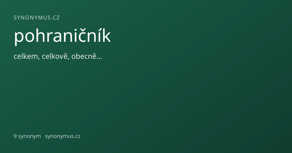 Náhled odkazu: pohraničník