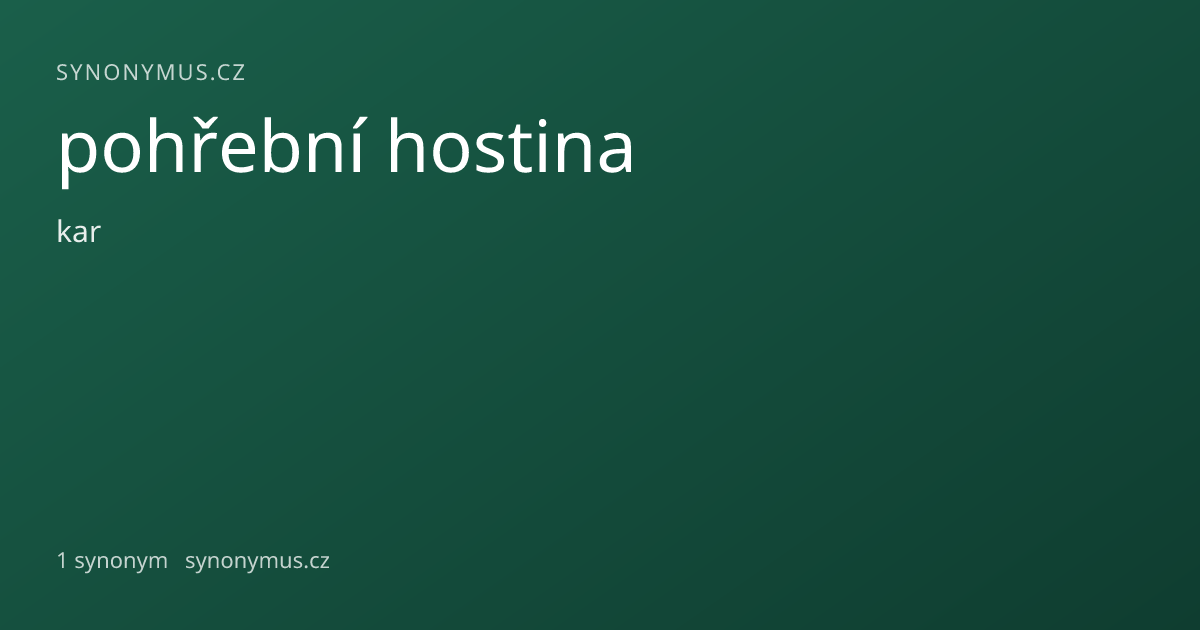 Náhled odkazu: pohřební hostina