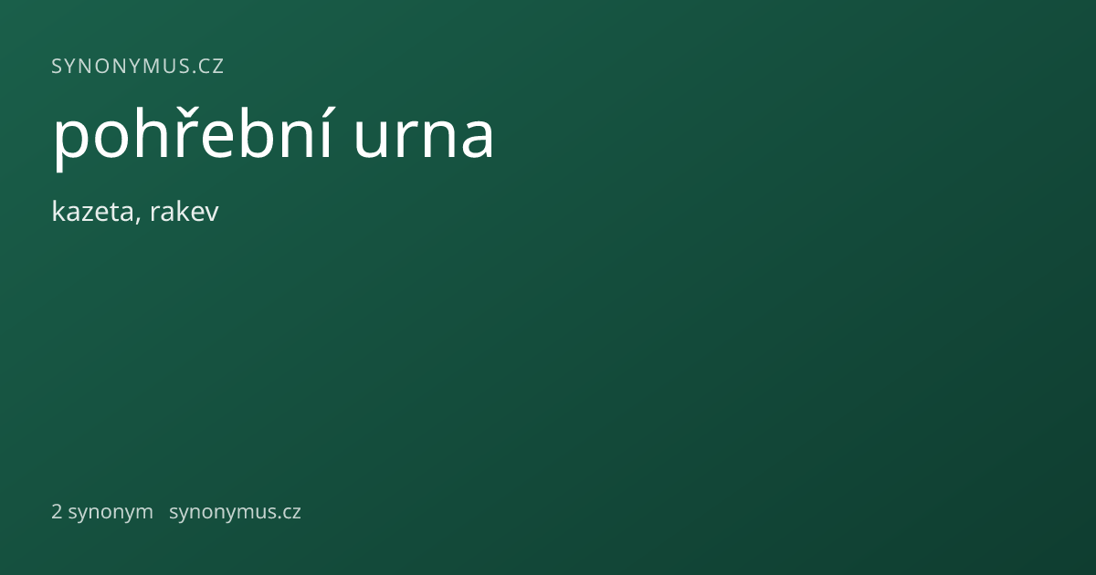 Náhled odkazu: pohřební urna