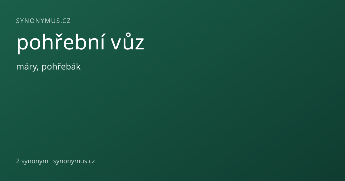 Náhled odkazu: pohřební vůz