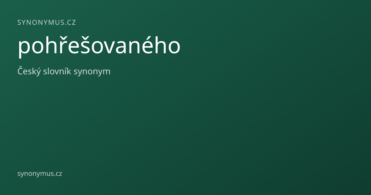 Náhled odkazu: pohřešovaného