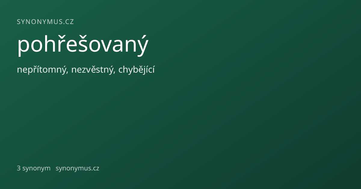 Náhled odkazu: pohřešovaný