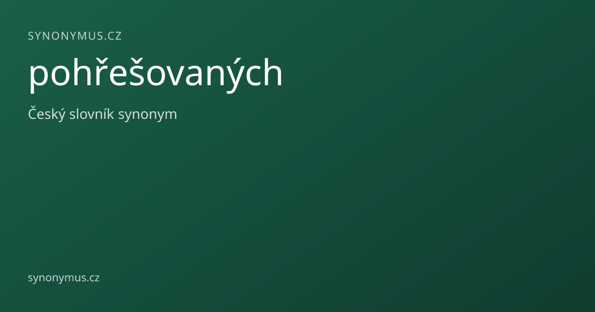 Náhled odkazu: pohřešovaných